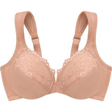 Glamorise 1240 Plus Size Back Close Wonderwire Bra Cafe