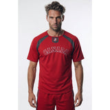 NSA Canada Slo-Pitch Men's Large Red Gray Short Sleeve Crew Neck Jersey