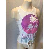 Aeropostale Women's Graphic Sleeveless Top Tank Tie At Bottom Size XS