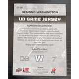 2014 Upper Deck CFL UD Game Jersey Demond Washington Blue Bombers #GJ-DW