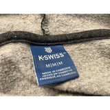 K-Swiss Hoodie Sweatshirt Women's Medium Gray Long Sleeve Cotton Blend Drawstring