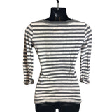 Hollister Women's XS GRay White Cotton Henley T Shirt Long Sleeve
