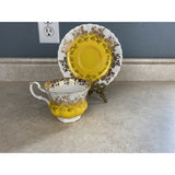 Royal Albert Yellow Regal Series Bone China Tea Cup And Saucer Set