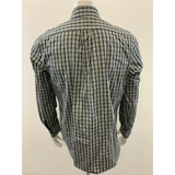 Michael Kors Gray Black Plaid Men's 16 Cotton Long Sleeve Button Up Dress Shirt