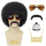 Yargel Hair Mens Afro Wig for 70s Rocker Disco