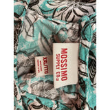 Mossimo Women's Cropped Tank Top Size XXL Green Black Floral Spaghetti Strap Top