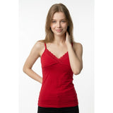 Digital Clothing Cami Tank Top size Small Red Spaghetti Straps Rayon Blend