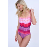 Gottex Womens 18 Golden Hour Square Neck One Piece Swimsuit NWT