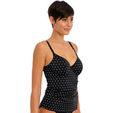 Freya Womens Jewel Cove Underwire Tankini Top 34I Black NWT