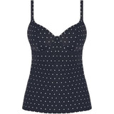 Freya Womens Jewel Cove Underwire Tankini Top 34I Black NWT