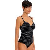 Freya Womens Jewel Cove Underwire Tankini Top 34I Black NWT
