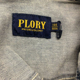 Plory Denim Jacket Women’s Size 165 (8 US) Long Sleeve Distressed Button Up