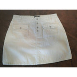 Route 66 Women's Beige Corduroy Snap Button Front A Line Skirt Size 6