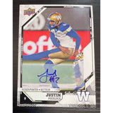 2019 Upper Deck CFL Autograph Justin Medlock Blue Bombers #51