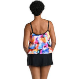 MAXINE OF HOLLYWOOD MN4DP59 3-TIERED TANKINI TOP Women's Size 12 Nwt
