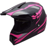 Youth Large 4 Wheeler Helmet, UTV Helmet DOT/FMVSS-218 Certification Pink/Black NEW