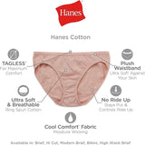 Hanes Womens Brief Panties 6 Pack Cotton Underwear Small Assorted Colors