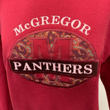 McGregor Panthers Sweatshirt Women's Large Vintage Burgundy  Crew Neck