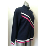 Tommy Hilfiger Women's Size Medium Blue Mock Full Zip Long Sleeve Track Jacket