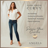 Angels Forever Young Womens 22W Bootcut Jeans Curvy Skinny Crop NWOT
