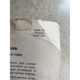 Briggs & Stratton Lo-Tone Muffler #5019 NOS  (superseded to 5019K) 394569