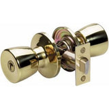 Master Lock TUO0303 Tulip Privacy Door Knob, Polished Brass