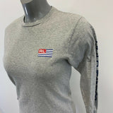 Polo Ralph Lauren T shirt Boys/Girls Medium Vintage Long Sleeve Flag Logo Tee