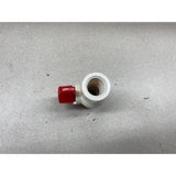 PVC Ball Valve Water Pipe Threaded Ends 3/4" Inner Hole Diameter Red White
