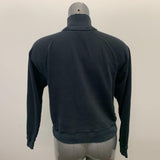 PINK Victoria's Secret Cropped 1/4 Zip Pullover Sweatshirt Women's Medium Black Cotton Blend