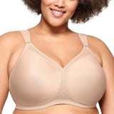 Glamorise womens Magiclift Seamless T-shirt Bra Wirefree #1080 Cafe