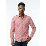 Calvin Klein Jeans Men's Large Red Long Sleeve Button Up Casual Shirt