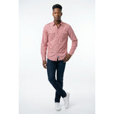 Calvin Klein Jeans Men's Large Red Long Sleeve Button Up Casual Shirt