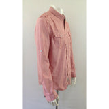 Calvin Klein Jeans Men's Large Red Long Sleeve Button Up Casual Shirt