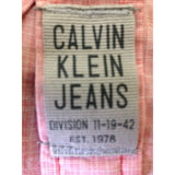 Calvin Klein Jeans Men's Large Red Long Sleeve Button Up Casual Shirt