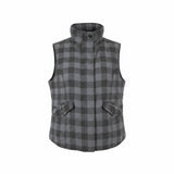 Bluenotes Gray Plaid Full Zip Women's Outdoor Sleeveless Vest Size Large