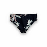 Coastal Blue Women's Swimwear Bikini Hipster Bottom Medium Black Floral NWT