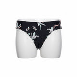 Coastal Blue Women's Swimwear Bikini Hipster Bottom Medium Black Floral NWT