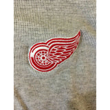 Detroit Red Wings Gray Plaid Short Sleeve Bulletin Men's Polo Shirt Size Medium