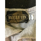Detroit Red Wings Gray Plaid Short Sleeve Bulletin Men's Polo Shirt Size Medium