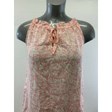 Gap Women's Small Floral Pink Print Tie-Neck Halter Midi Rayon Summer Dress NEW