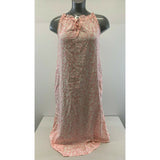 Gap Women's Small Floral Pink Print Tie-Neck Halter Midi Rayon Summer Dress NEW