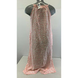 Gap Women's Small Floral Pink Print Tie-Neck Halter Midi Rayon Summer Dress NEW