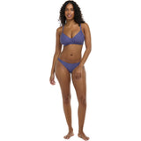 Body Glove Women's Smoothies Drew Solid F Cup Bikini Top Swimsuit Iris Blue NWT