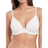 Freya AA5013WHE Womens 34G White Soiree Lace Padded Plunge Underwire Bra NWT