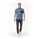 Hollister Men's Small Blue Golf Polo Shirt Linen Cotton Lightweight