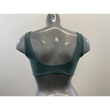 Women's Olive Green 2 Piece Bathing Suit Tank Top bow Tie Styled Top Thong Styled Bottoms Size Medium Polyester