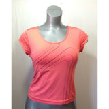 Reebok Play Dry Women's Size Small Pink Polyester Blend Short Sleeve Active Top