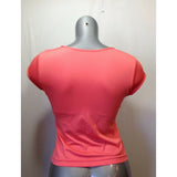 Reebok Play Dry Women's Size Small Pink Polyester Blend Short Sleeve Active Top