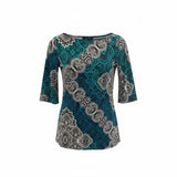 Susan Lawrence Shirt Dress Women's Medium Green Paisley Polyester