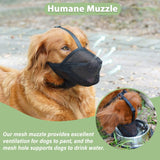 Mayerzon Dog Muzzle, Patented Soft Mesh Muzzle for Large Dogs XL Black NWOT